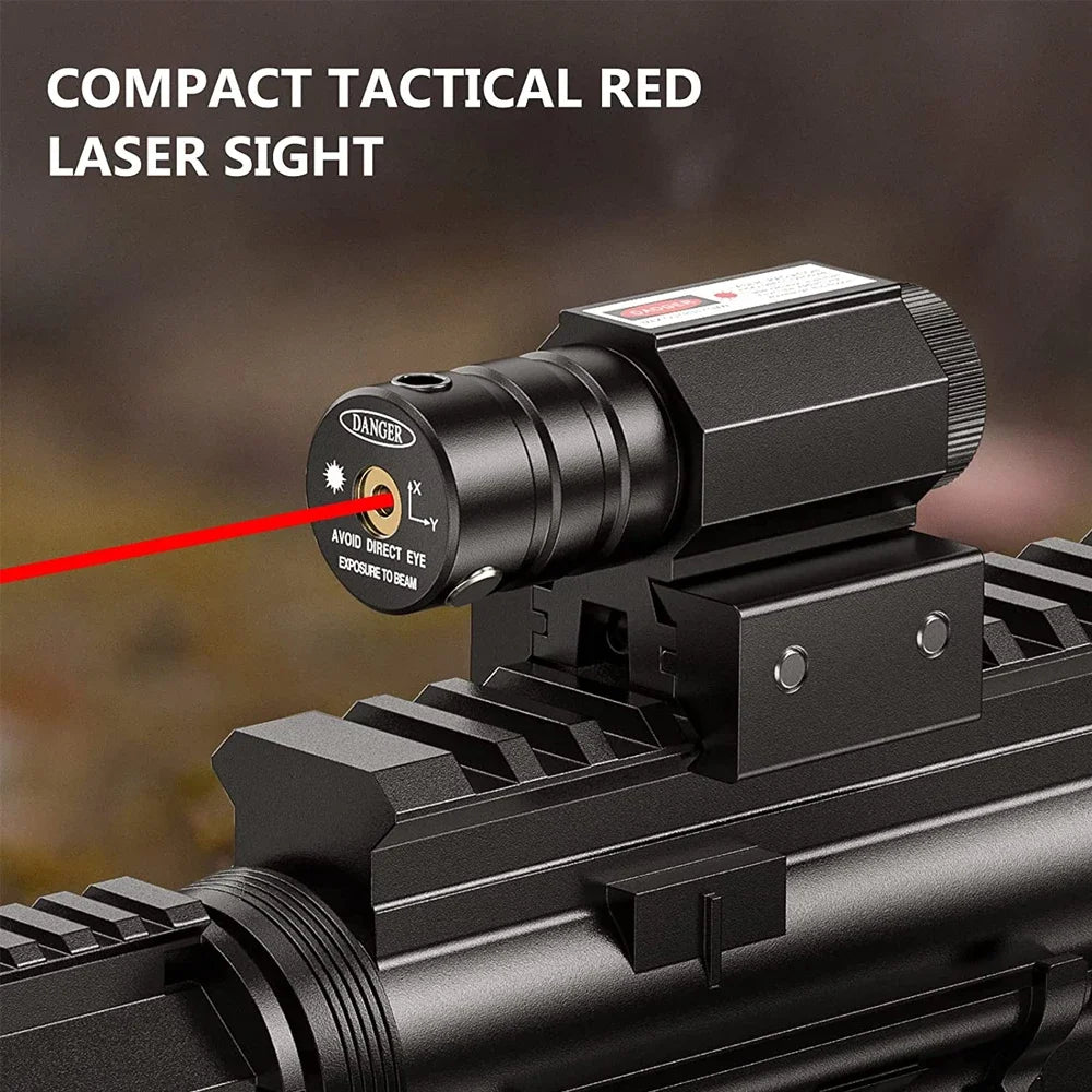 Tactical Red Dot Laser Sight Adjustable Laser Sight with Picatinny Rail Mount for Pistol Handgun Rifle Gun Hunting Accessary