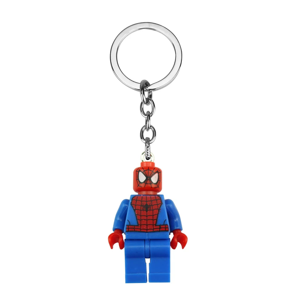12 Style Marvel Deadpool & Wolverine Keychain Superhero Creative Building Blocks Cartoon Pendant Bag Keychain Accessories Fans