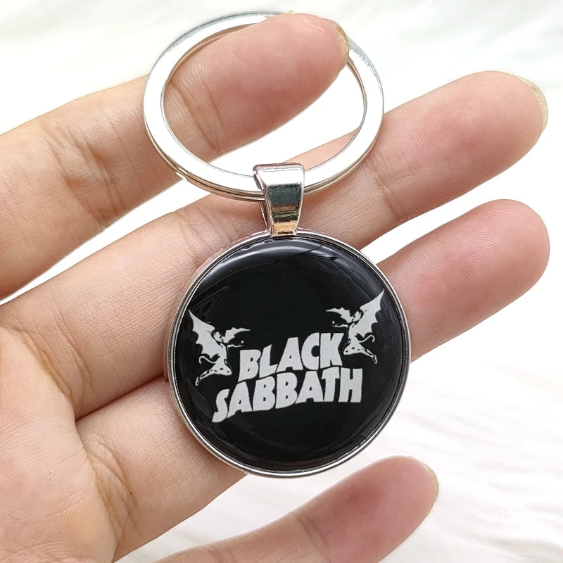 Popular Classic Rock Band Alloy Keychain Fashion Music Singer Song Pendant Key Chain Jewelry Wholesale