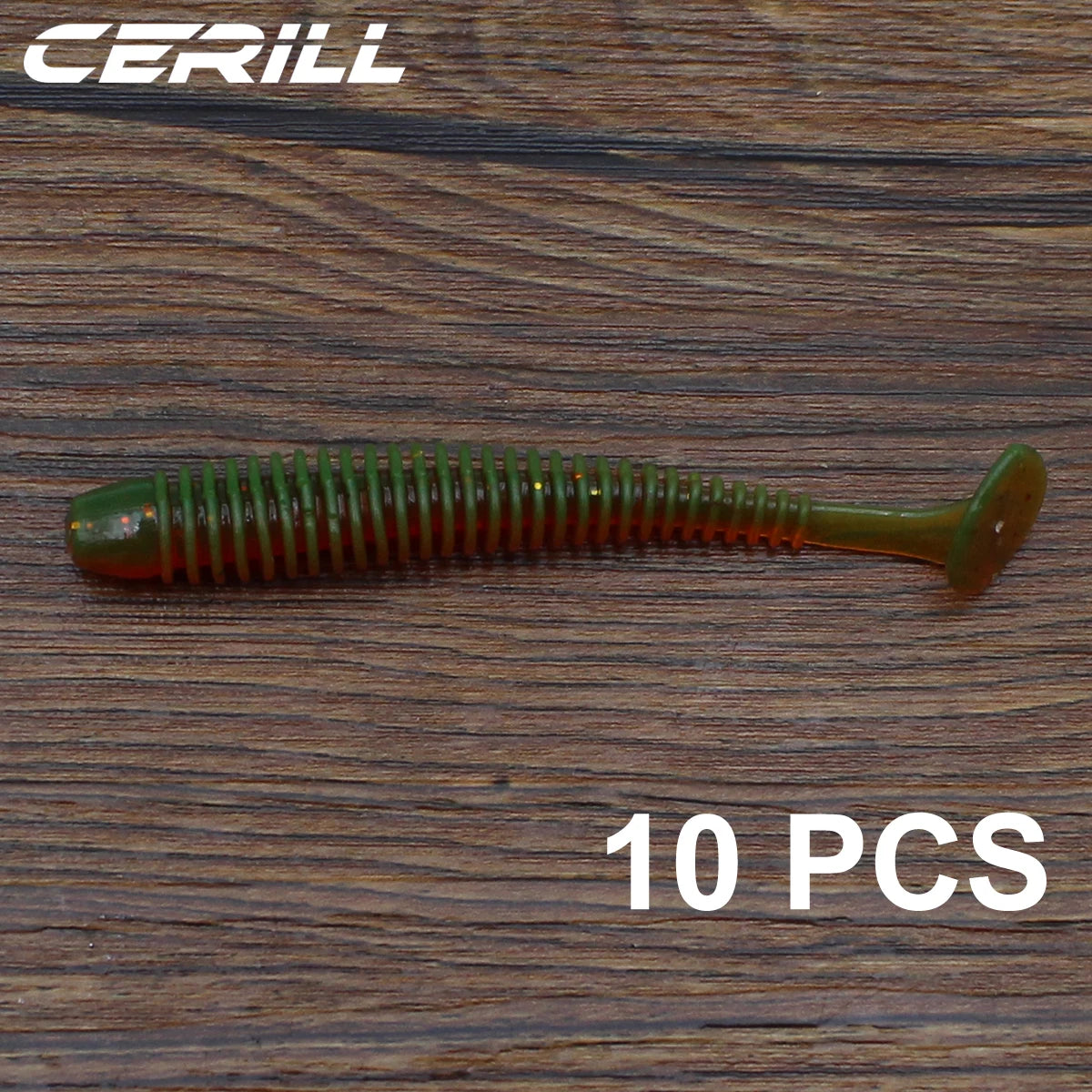 Cerill 10 PCS 6 cm 7.5 cm Silicone T Tail Worm Soft Fishing Lures Artificial Baits Bass Jigging Wobblers Swing Swimbait Tackle