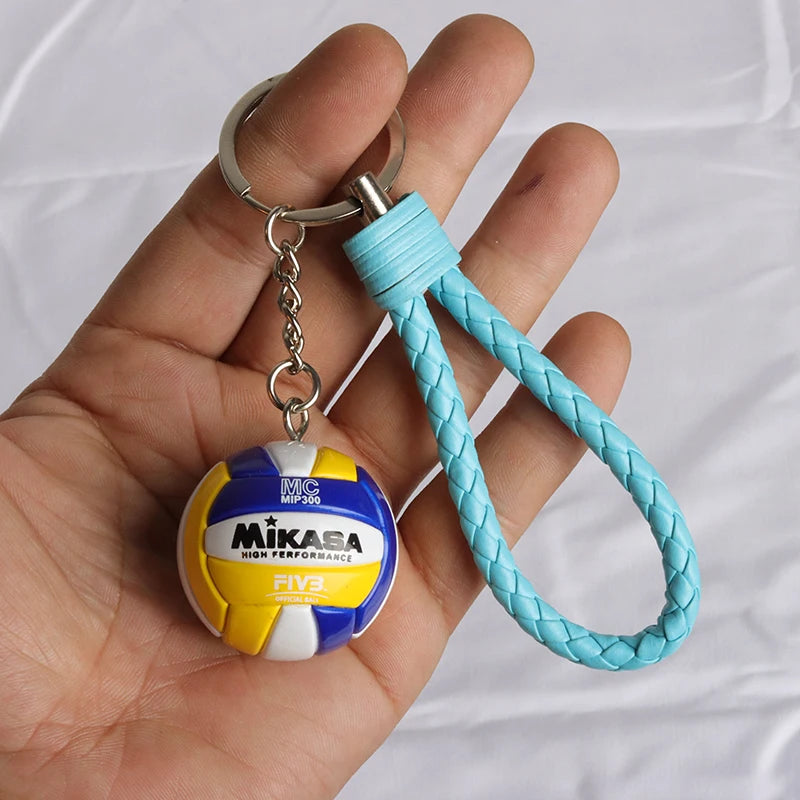1pcs PVC  Volleyball Keychain Ornaments Business Volleyball Men Women Gifts Beach Ball Sport Key Chain  jewelry gift
