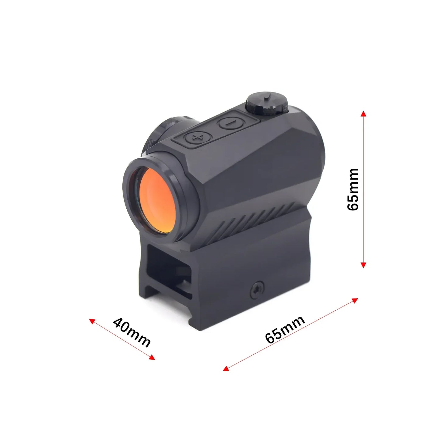Tactical 1x20mm Reflex Red Dot Sight Riflescope with Free Mount Rails Optic - Blackout Rear Sight for Shield Handguns