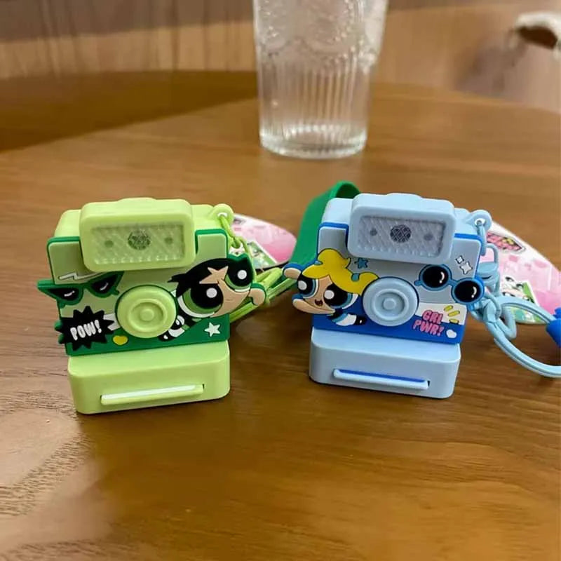 Powerpuff Girls Cartoon Anime Keychain Polaroid Flash Creative Fashion Toy Ideal Gift for School Opening Kids' Age