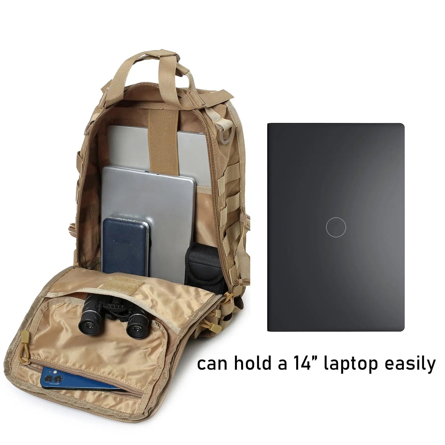 Tactical Backpack Sports Shoulder Bag Waterproof Messenger Bag Military Multi-Function Large Capacity For Camping Hunting Hiking