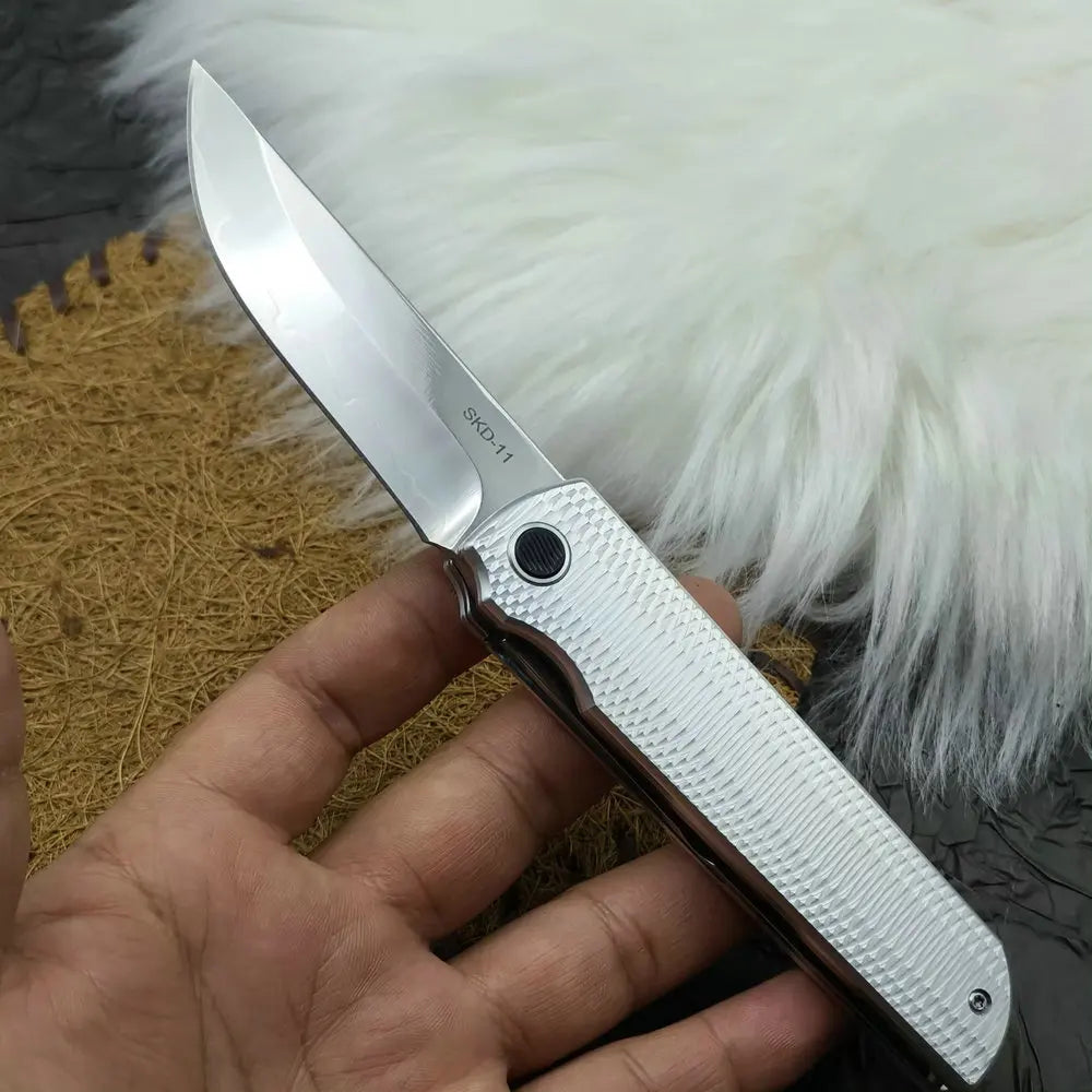Trskt Tactical Folding Knife ,Cool Camping Knives ,Hunting Survival Tool Aluminum alloy Handle