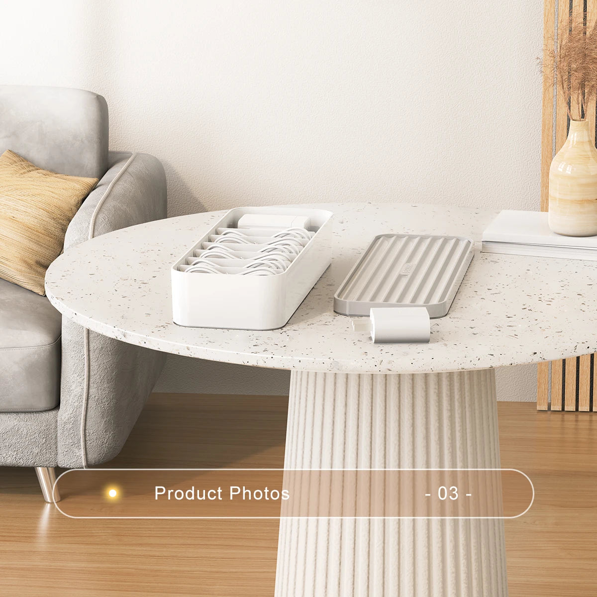 ORICO data cable management box desktop storage removable partition charger charging cable storage box ORICO official store