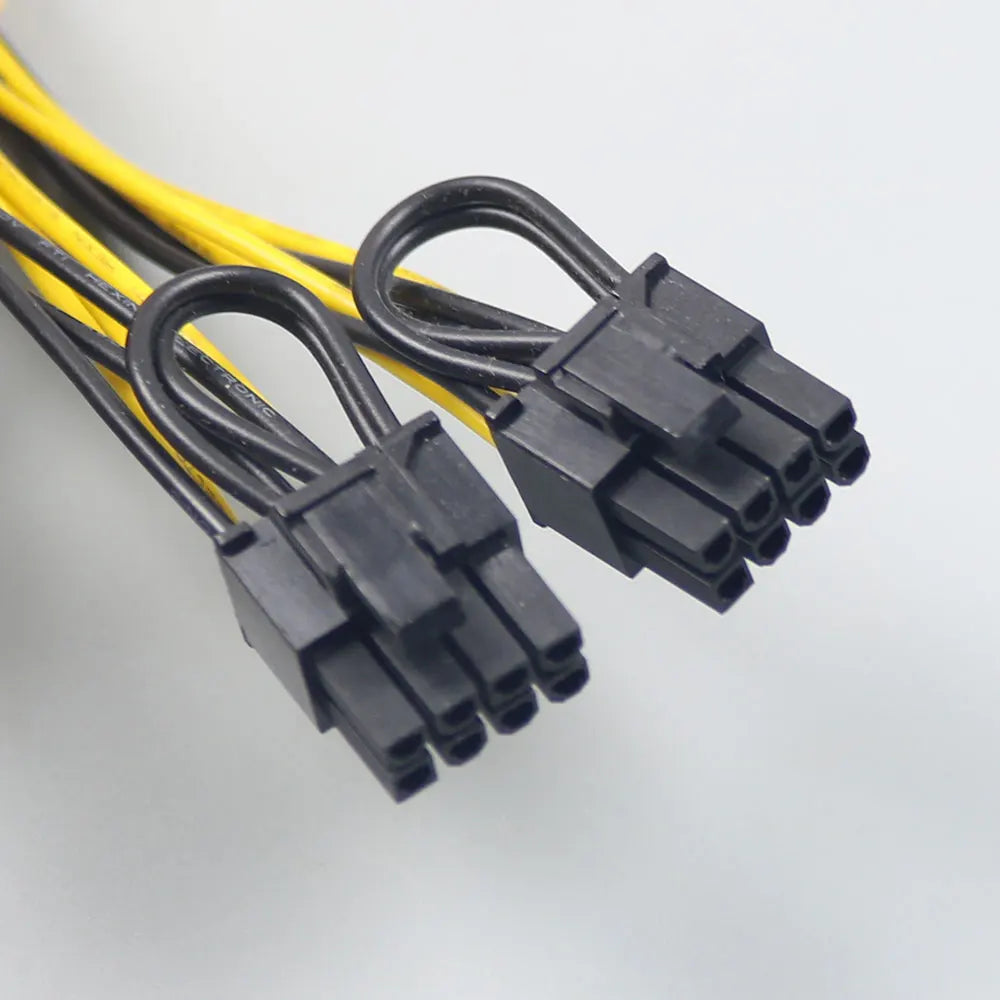 PCI-E 6-pin To Dual (6-pin/8-pin) 6+2-pin Power Splitter Cable Graphics Card PCIE PCI Express 6Pin To Dual 8Pin Power Cable