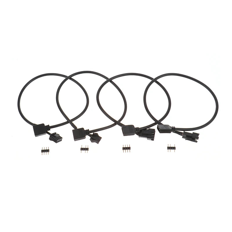 Motherboard RGB Adapter Conversion Cable 5V 3 Pin / 12V 4 Pin 30cm RGB Led Strip Light for PC Computer LED Light Strip Line