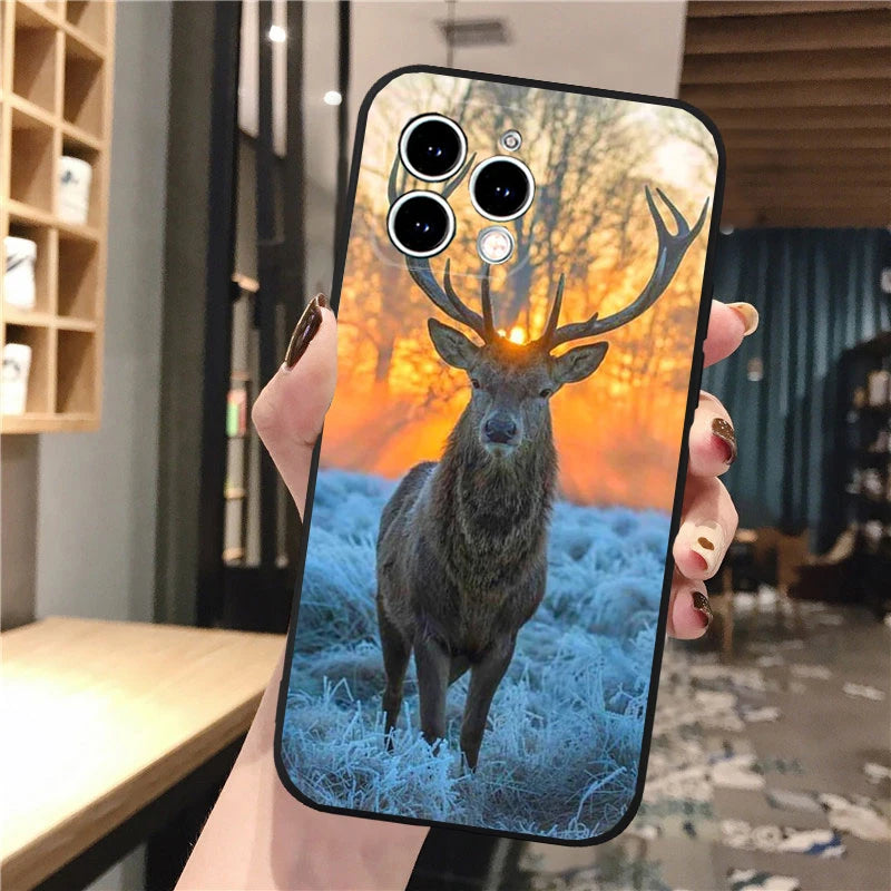 Hunting Deer Phone Case For iphone 17 Pro Max Air 16 15 14 13 Pro Max 15 16 Pro 15Plus