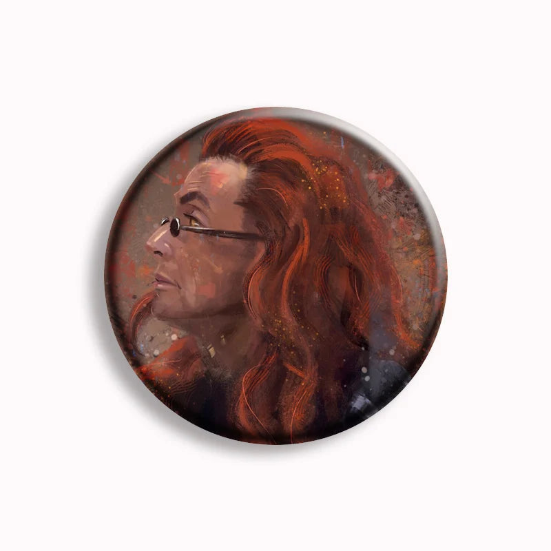 Good Omens Pin Comedy British TV Show Cartoon Brooch Crowley Angel Funny Badge Accessories For Backpack Decoration Friend Gift