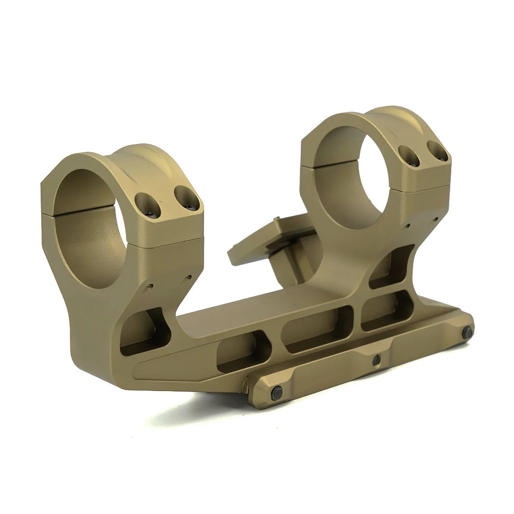 Tactical Fast  LPVO Scope Mount 30mm Tube With Offset Mount Plate For Red Dot Sight ,FDE And Black Color