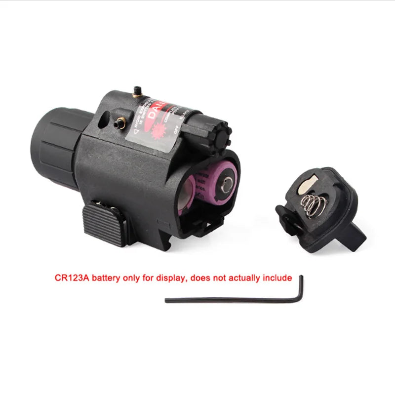 Tactical Pistol Red Laser Sight LED Torch Laser 2 in 1 with Rat Tail Three modes Adjustable for 20mm Picatinny Rail Weapon Light