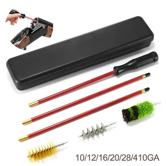 Tactical Gun Cleaning Kit 6Pcs Shotgun Cleaning Tool Gun Barrel Cleaning Brush Kit for 10/12/16/20/28/410 GA Gauge Shotgun