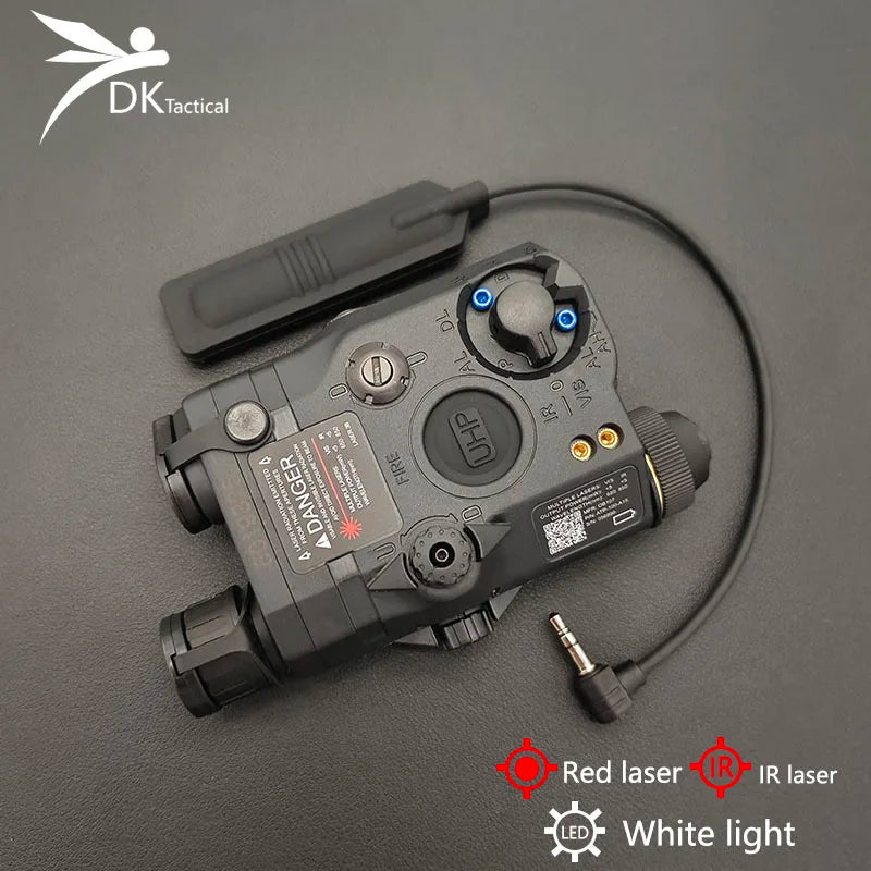 Tactical PEQ15 IR Laser Indicator Red Green Dot/White LED Weapon Laser Fit 20MM Rail Airsoft Outdoor Hunting Aiming Laser