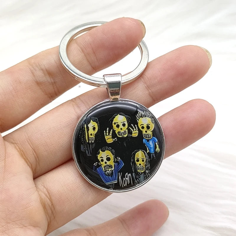 Popular Classic Rock Band Alloy Keychain Fashion Music Singer Song Pendant Key Chain Jewelry Wholesale