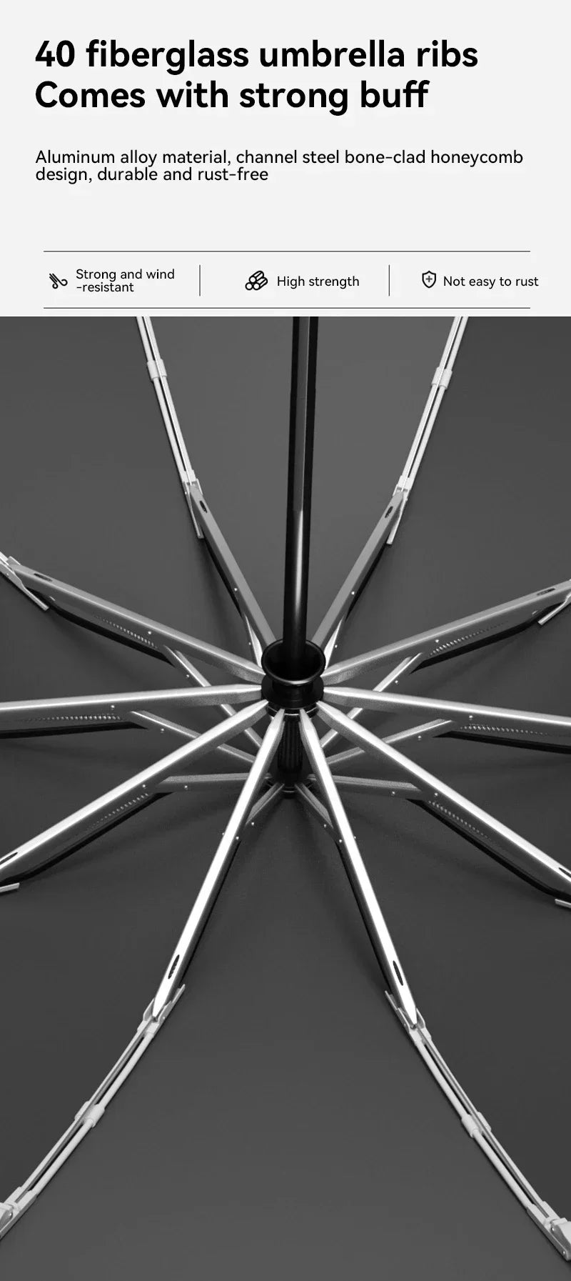 Xiaomi 12 Bone Fully Automatic Umbrella Extra Large Reinforced Wind-resistant Rain-resistant Dual-purpose UV-resistant Mijia