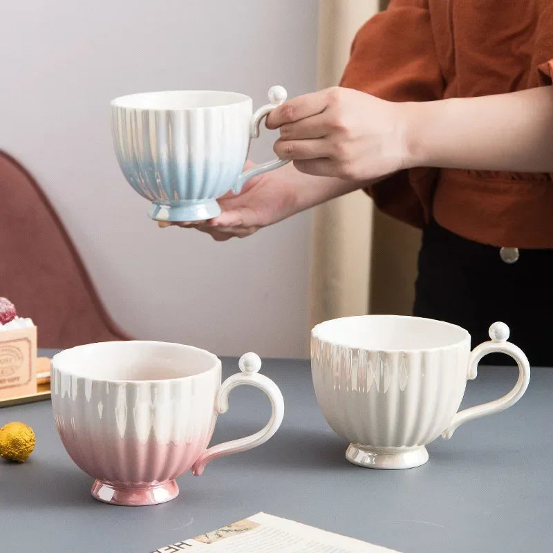 Handbag Shaped Mug Luruxy Coffee Cup Creative Tote Bag Shaped Cups Linner Saucer Set Dessert Afternoon Tea Mugs Drinkware Gifts