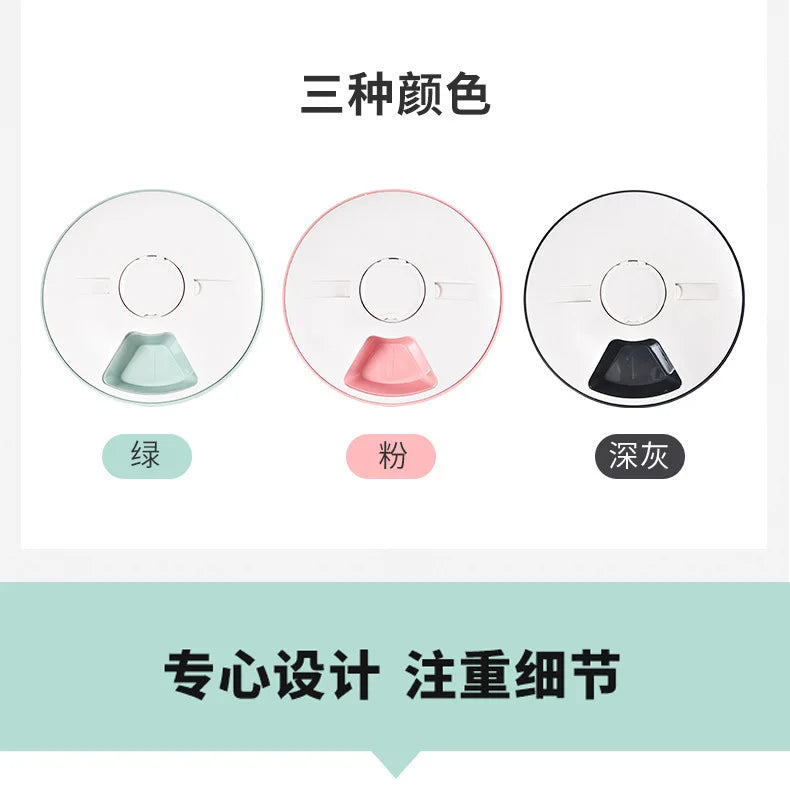 Automatic Feeder Pet Dog Round Timing Feeder 6 Meals 6 Grids Cat Dog Electric Dry Food Dispenser 24 Hours Feed Pet Supplies