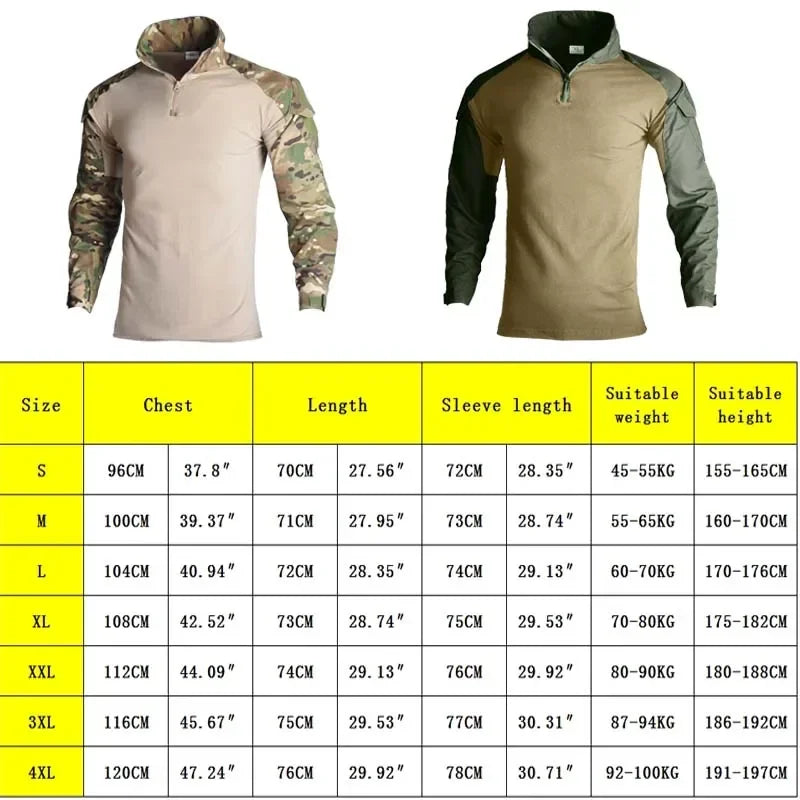 Tactical T-Shirts Airsoft Tactic Army Combat Shirts Paintball Hunting Clothes Breathable