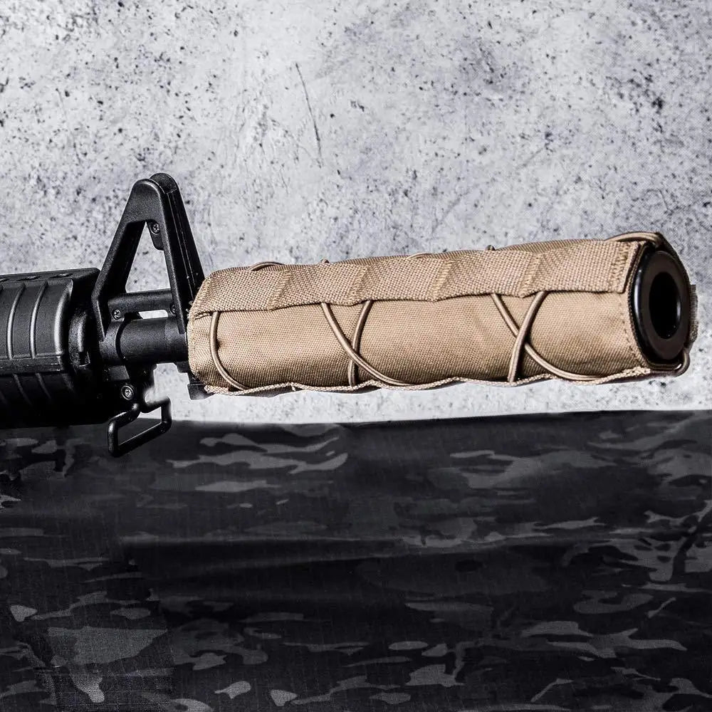 Tactical Hunting Soft Suppressor Muffler Cover Sniper Gun Shooting Muffler Sleeve Thermal Insulation Shielding Protector ﻿