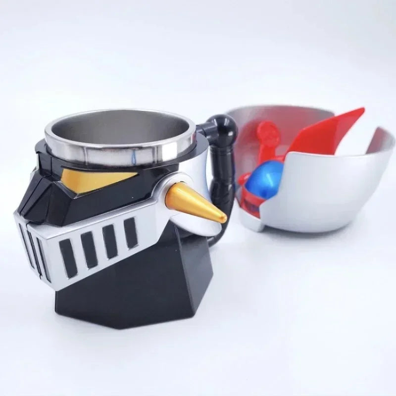 Mugs Cup Transforming Autobots Coffee Mug with Lid Stainless Steel Water Cup Can Be Used As An Ashtray with Filter Element 410ML