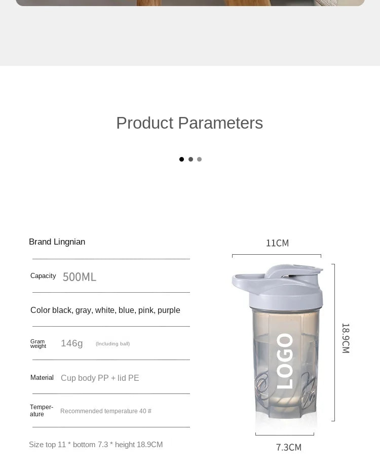 Portable Protein Shaker 500ml Fitness Bottle with Wire Whisk Ball for Fitness Enthusiasts Athletes Very For Outdoor Gym