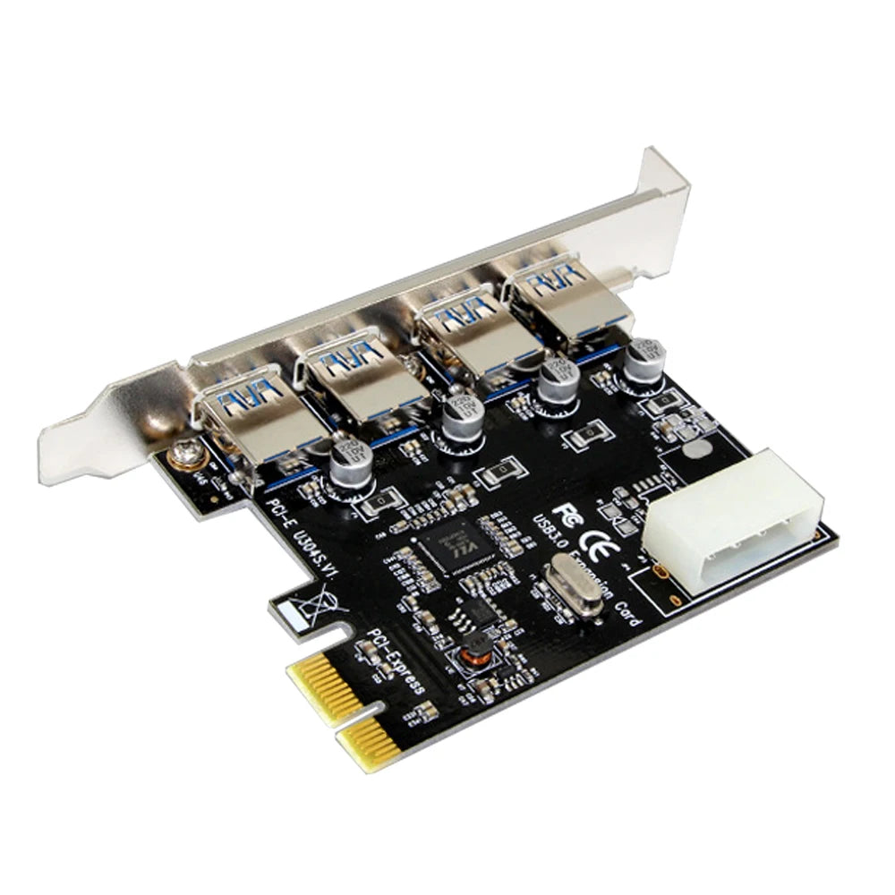 PCI-E To USB 3.0 HUB PCI Express Expansion Card Adapter 4 Port 5 Gbps Speed USB 3 0 PCI E PCIe Express 1x For Desktop