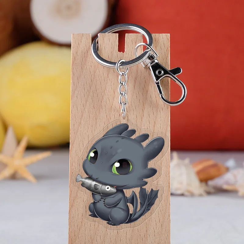 Creative keychain dragon Cute Cartoon Couple DIY Buckle Pendant with Male and Female Ring Ins Personalized