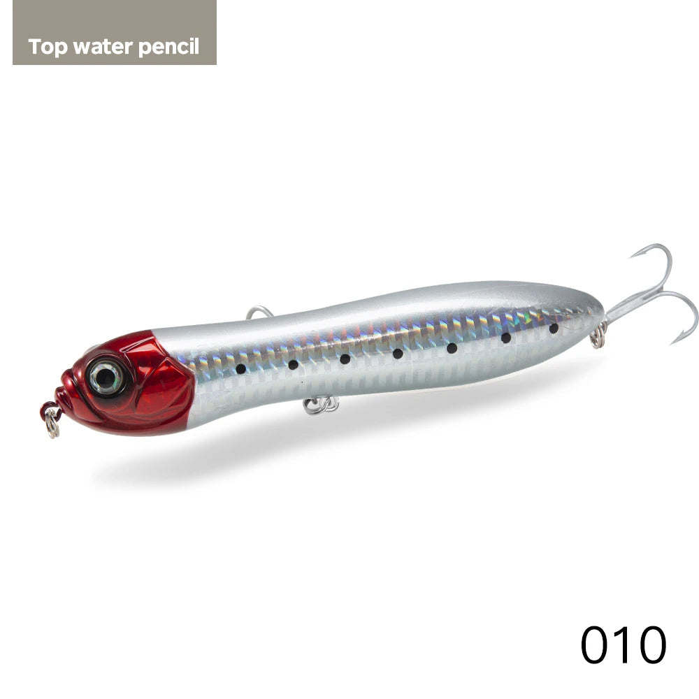 HuntHouse Trairao topwater lure Pencil lure long casting fishing for Bass Pike lure Crazy surface darter sound loud