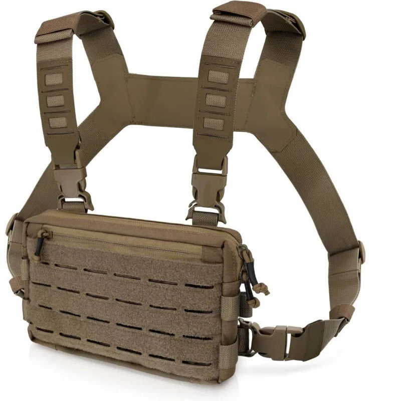 Tactical Chest Rig Pack for Men, Running Chest Bag with Front Loop Recon Chest Rigs for Hunting Outdoor EDC