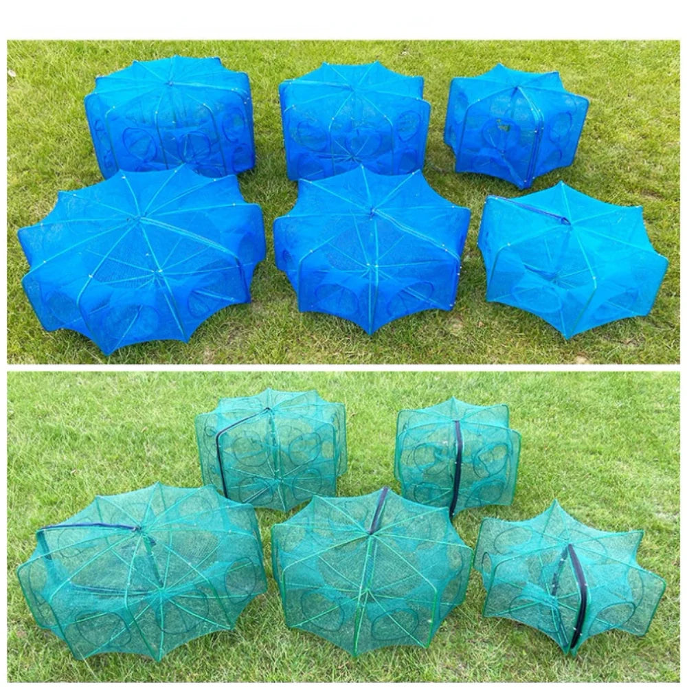 Mesh For Fishing Net/Tackle/Cage Folding Crayfish Catcher Casting/Fish Network Crab/Crayfish/Shrimp/Smelt/Eels Traps fishing