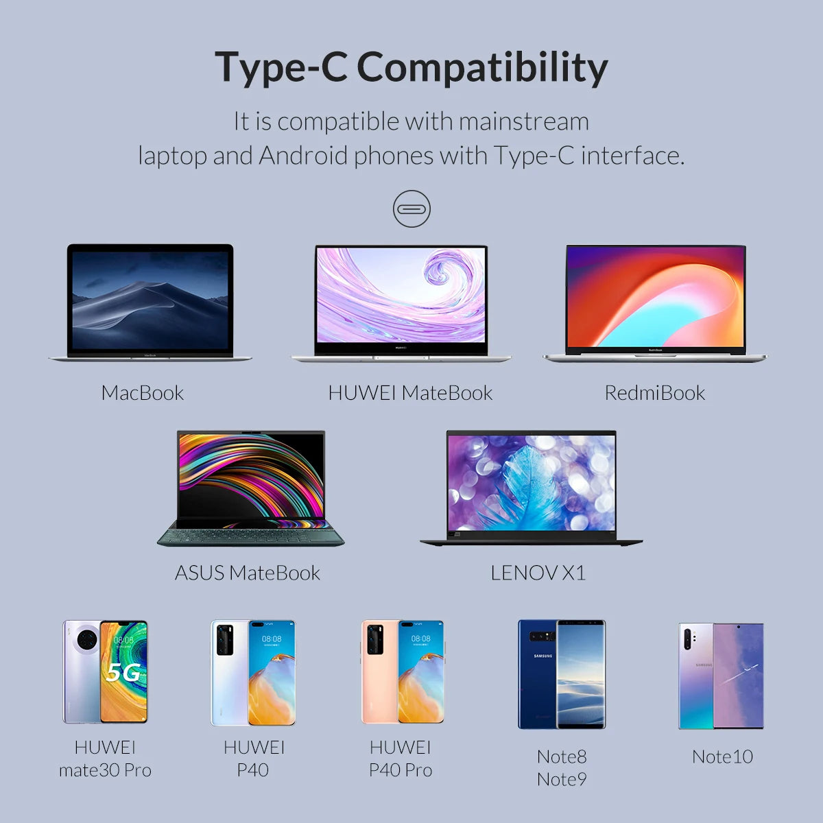 ORICO 5Gbps High-Speed USB HUB Splitter Multi Desk Grommet USB 3.0 Ports Desk Mount Adapter for PC Tablet Phone High Quality