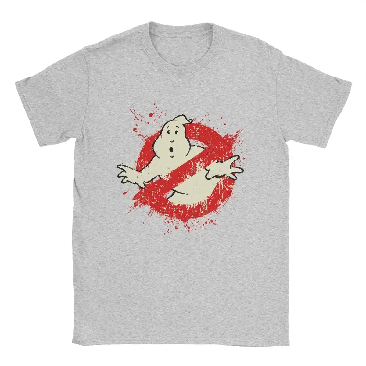Classic Ghostbuster Movie Print T-Shirts Men Clothes 100% Cotton Summer Short Sleeve Loose Women Tees Harajuku Oversize T Shirt