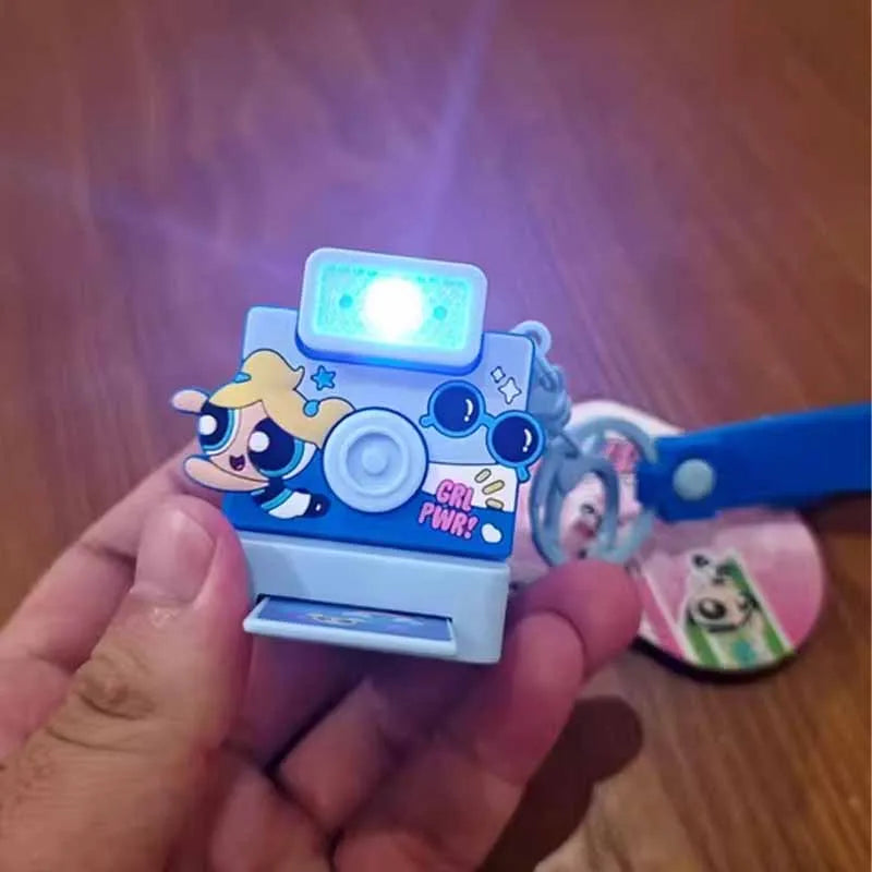 Powerpuff Girls Cartoon Anime Keychain Polaroid Flash Creative Fashion Toy Ideal Gift for School Opening Kids' Age