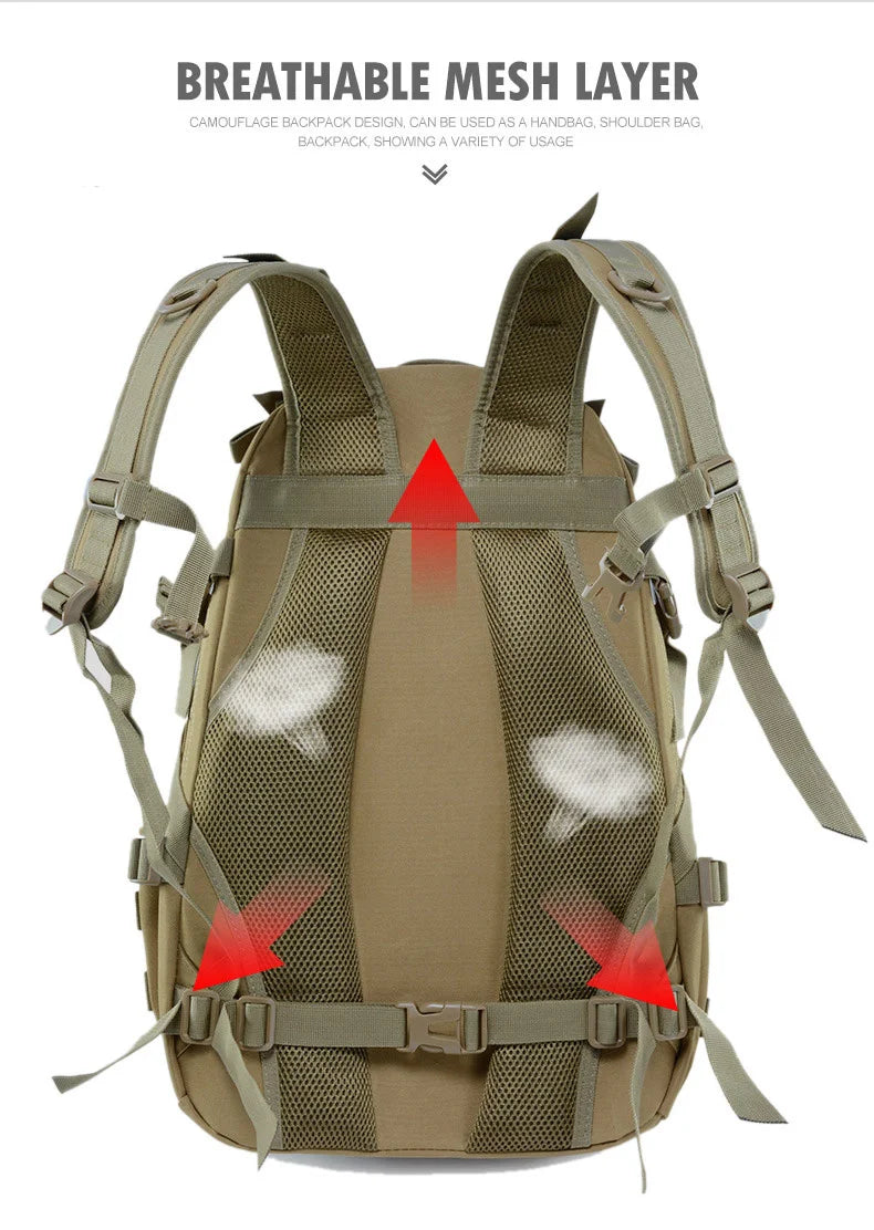 Military Tactical Backpack for Men and Women 35L Army 3 Days Assault Pack Bag Large Rucksack with Molle System