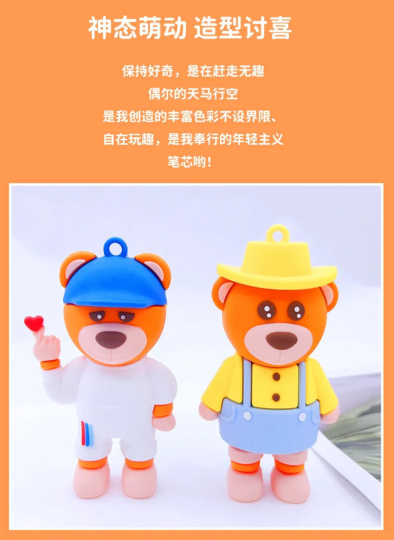 Cartoon Animal  PVC keychain   Doll Pendant Bear Bag car  Accessories