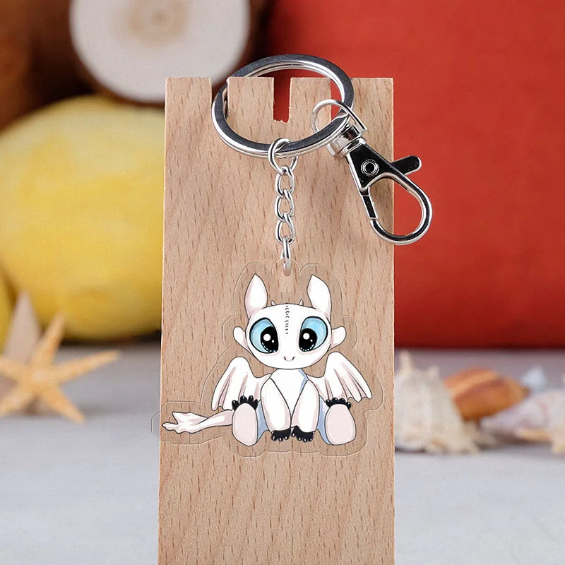 Creative keychain dragon Cute Cartoon Couple DIY Buckle Pendant with Male and Female Ring Ins Personalized