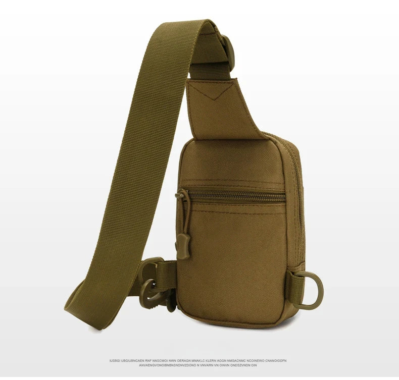Tactical Chest Bag Military Trekking Pack EDC Sports Bag Shoulder Bag Crossbody Pack Assault Pouch for Hiking Cycling Campinga