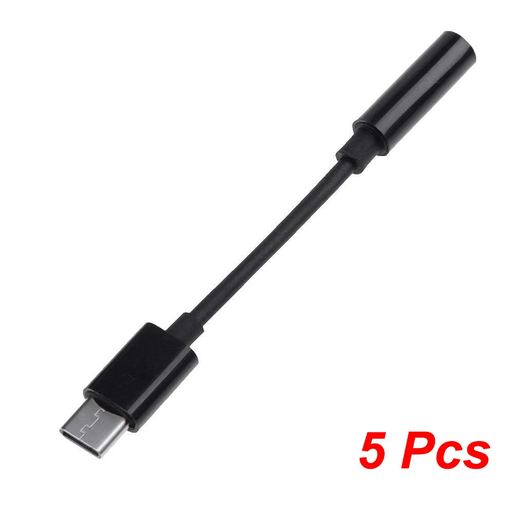 USB Type C to 3.5mm Aux Adapter Type-c 3.5mm Jack Audio Cable Connector Earphones Cable Audio Converter Headphones Accessories