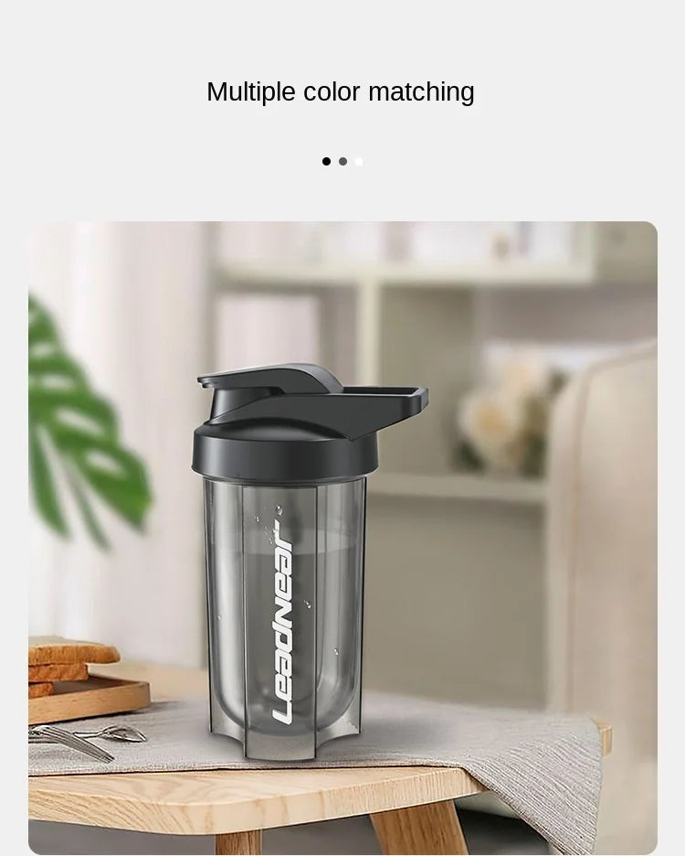 Portable Protein Shaker 500ml Fitness Bottle with Wire Whisk Ball for Fitness Enthusiasts Athletes Very For Outdoor Gym