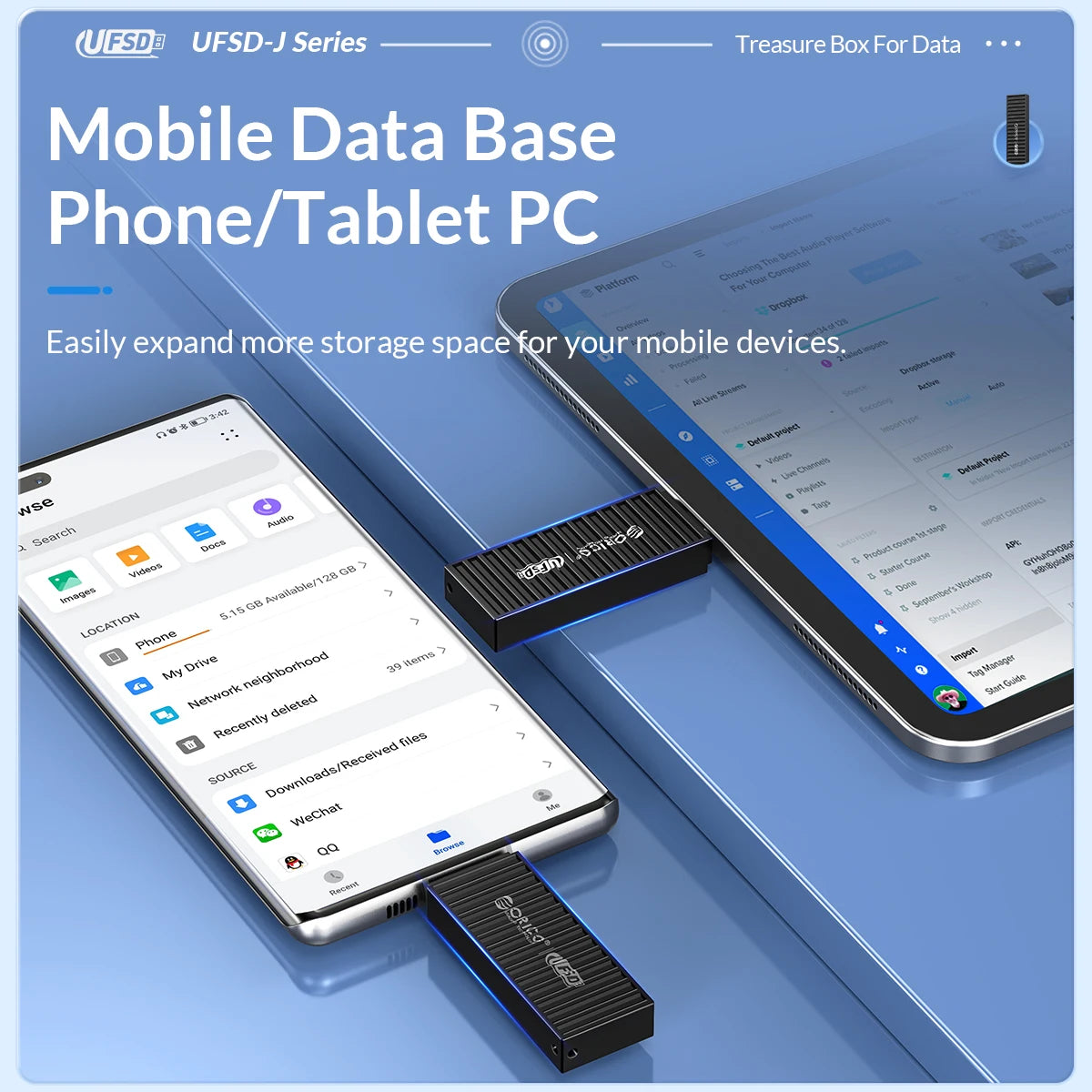 ORICO UFSD All Metal 256GB USB Flash Drive 411MB/S Pen Drives 512GB 128GB 64GB USB Stick Type C Pendrives Container Shape Design