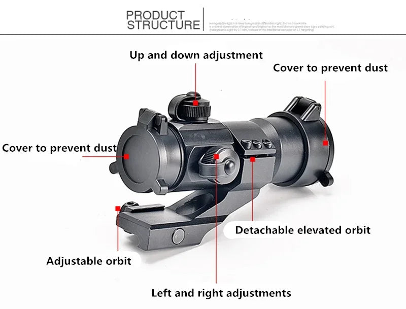 Tactical M3 Red Dot Sight With L Shaped Mount Airsoft Riflescope Shooting Hunting Rifle Gun For 20MM Rail