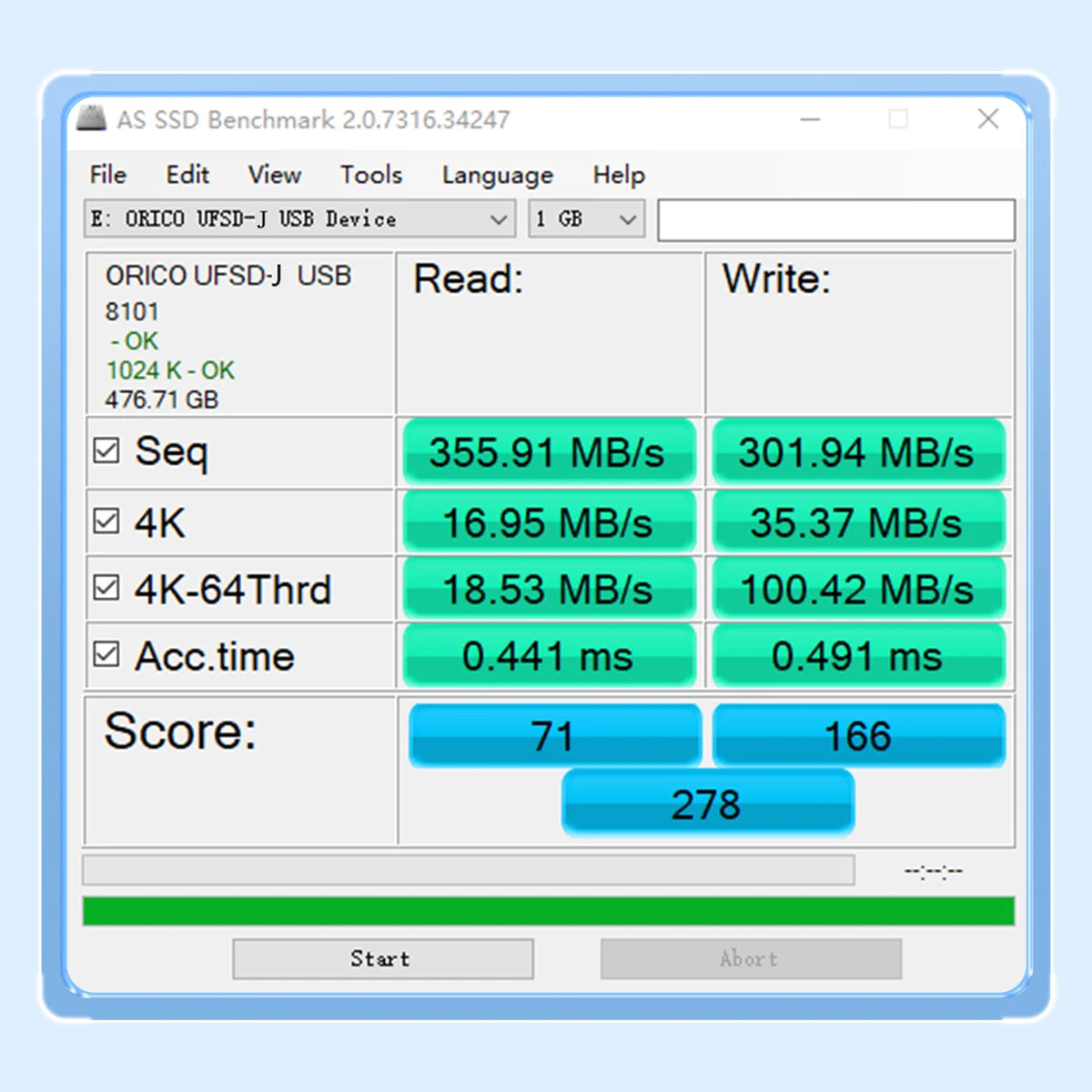 ORICO UFSD All Metal 256GB USB Flash Drive 411MB/S Pen Drives 512GB 128GB 64GB USB Stick Type C Pendrives Container Shape Design