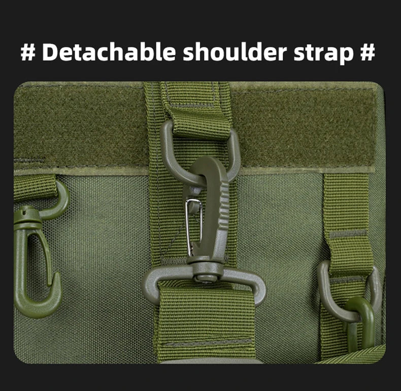 Tactical Fishing Backpack Tackle Bag with Rod Holders Fish Equipment Storage Molle Camping Hiking Outdoor Multifunctional Bag