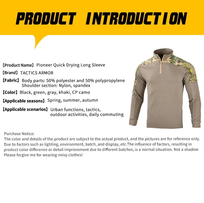 Tactical Shirts for Men Quick Drying Shirt Summer Outdoor Sports Camping T Shirt Military Hiking Breathable Hiking Long Sleeve