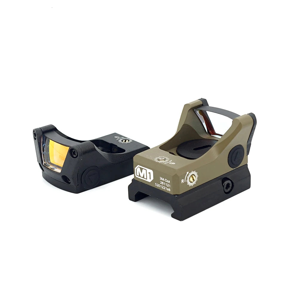 M1 Open 3MOA Green Or Red Dots Sight With Full Original Marking Tactical Airsoft Optics With 20mm Rail And universal mount