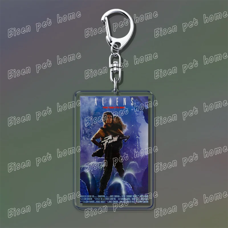 Popular Classic Movies Keychains for Accessories Bag Jaws Fight Club Avatar Films Pendant Key Chains Keyrings Jewelry Fans Gifts