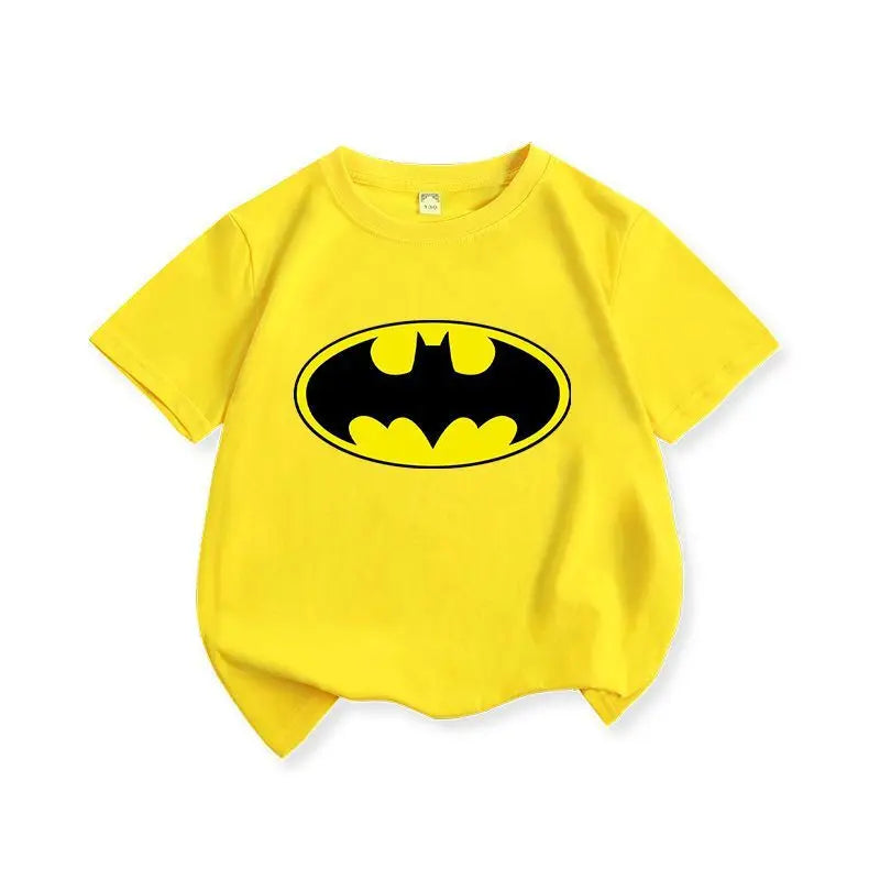 Creative Batman Cool Anime Graphic Print Children's New Simple Fashion Casual Versatile Crew Neck Pullover Short Sleeve T-Shirt