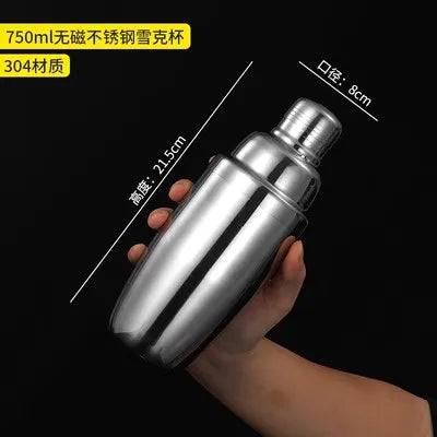 Stainless Steel Cocktail Shaker Set, Bar Tools, Bartender, Drink Stirrers, Transparent PC, Boston Shaker, 1L, 304