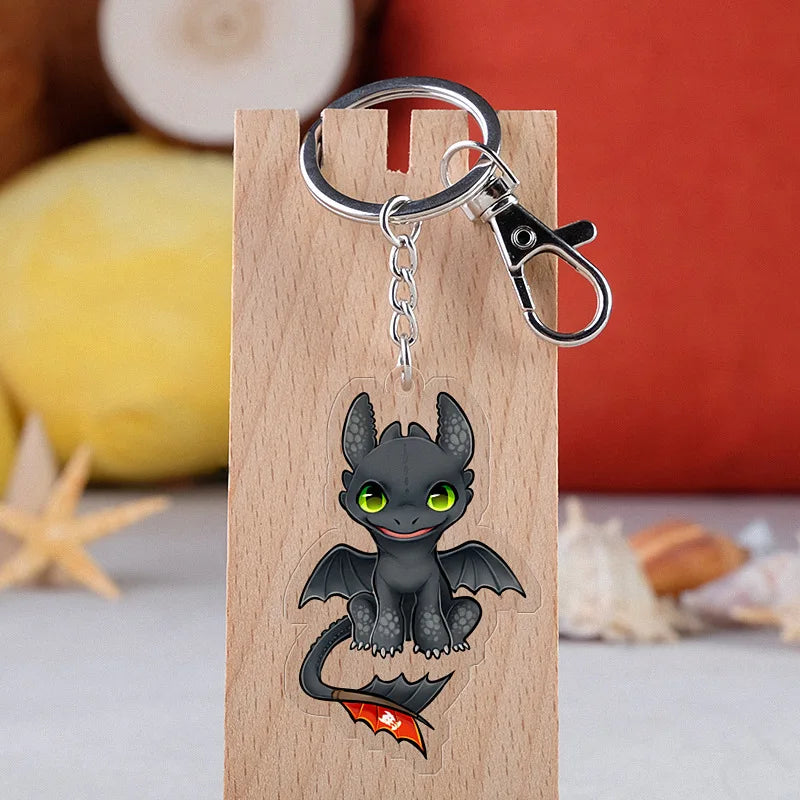Creative keychain dragon Cute Cartoon Couple DIY Buckle Pendant with Male and Female Ring Ins Personalized